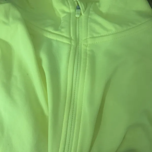 Nike Pro Dri-FIT Half Zip Pullover Neon Yellow Women’s Sz M Run Outdoor Sport - Image 3