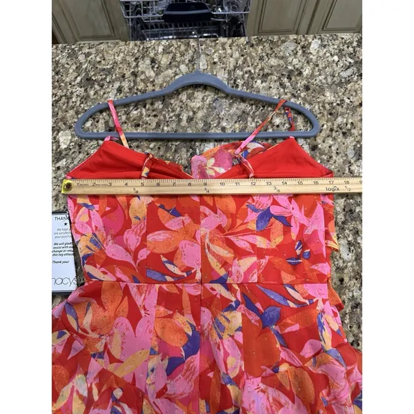 Eliza‎ J Floral Ruffle Fil Coupé Maxi Dress Size 5 Floral Sundress Slip dress - Image 11