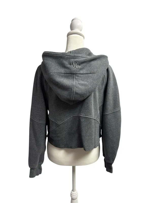 Lululemon Scuba Oversize Half 1/2 Zip Hoodie Sweatshirt Gray Grey XS/S - Image 3