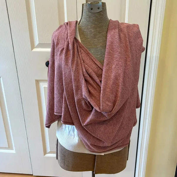 Lululemon Vinyasa heathered auburn convertible snap layering scarf or shawl - Image 2