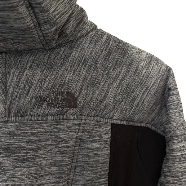 The North Face Womens Medium Gray Quilted Hybrid Softshell Fleece Hooded Jacket - Image 11