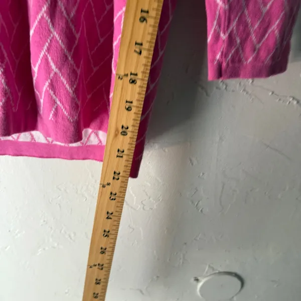 Notations Pink Wh Argyle Knit Collared Sweater‎ Top Small Preppy Coquette Career - Image 4