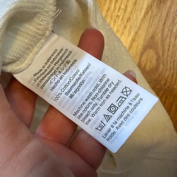 Texture & Thread Madewell Women’s XXS Cream Top Button Vest Sleeveless Cotton - Image 7