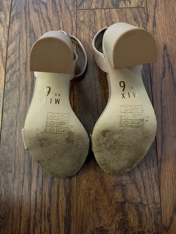 Mix No. 6 Nude Block Heel Ankle-Strap Sandals - Image 7
