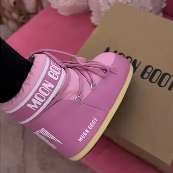 Moon Boot Icon Low Boot Pink Size 7 - Image 3