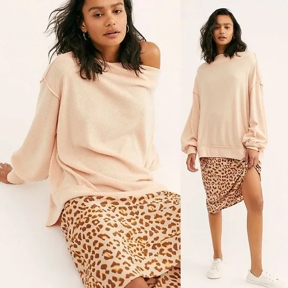NWT Free People Main Squeeze Off-the-Shoulder Knit Top - Image 2