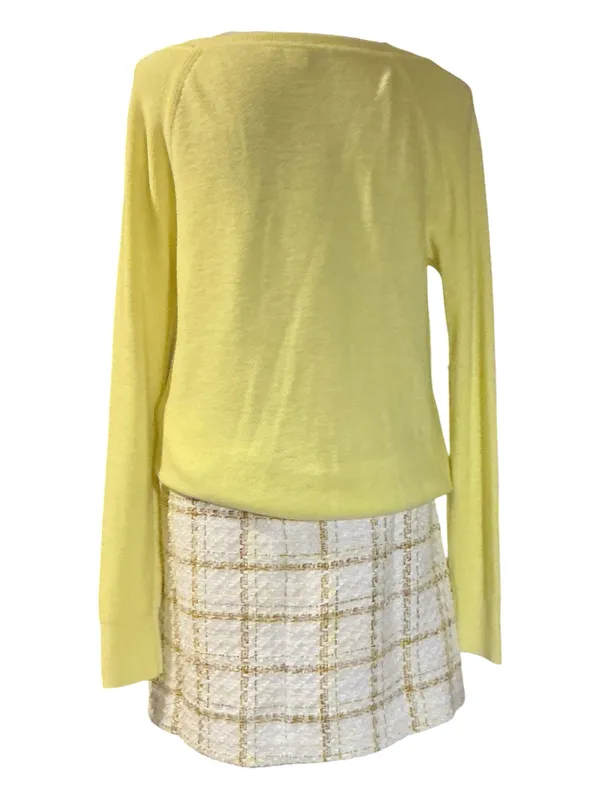 GAP Yellow Waffle Knit Raglan Lightweight Sweater - Size M (Pit to Pit 21", Length 27") - Image 3