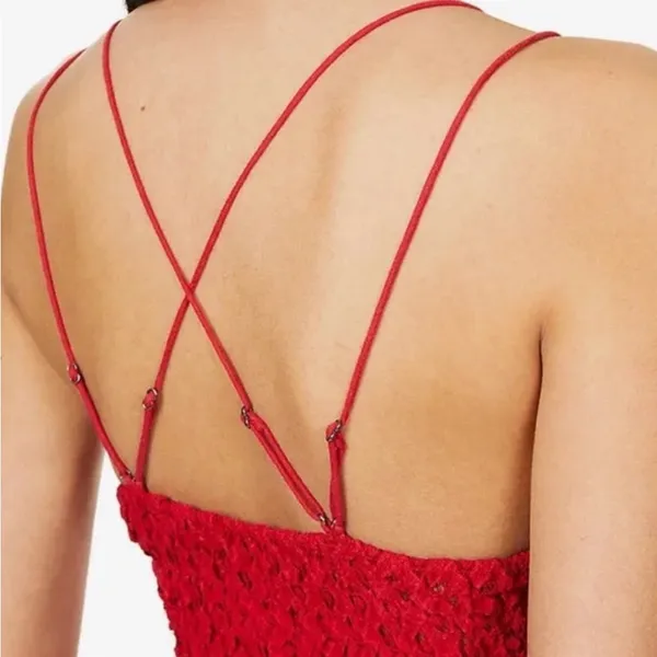 Intimately FREE PEOPLE ADELLA lace smocked back ruffled camisole New With Tags - Image 5