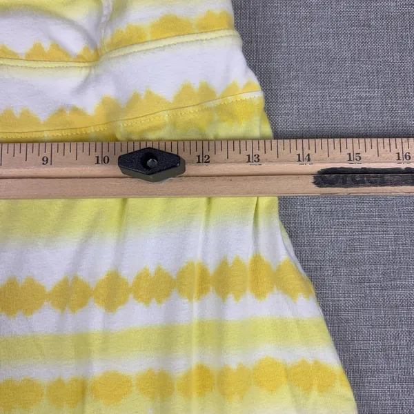 The North Face Dress Womens S Yellow Tie Dye Sweetheart Strappy Smocked Ruffle - Image 3