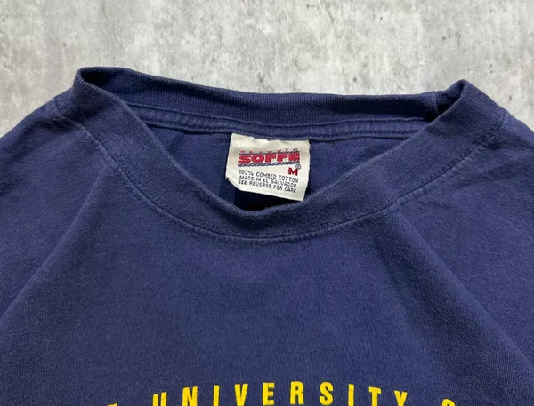 Soffe Vintage University Of Toledo Rockets Tee Shirt Navy & Yellow - Image 3