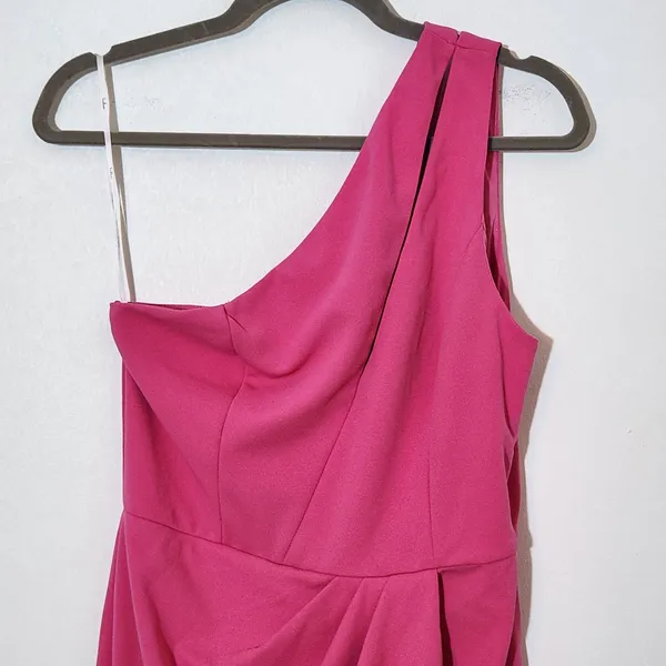 Lulus Pink One Shoulder Cocktail Dress NWT Size Medium Pink Wedding Guest Dress - Image 2