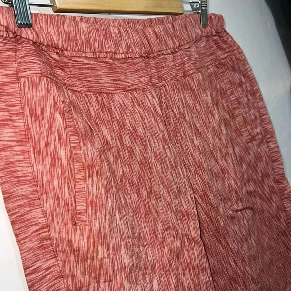 Anthropologie Brand Coral Red Longshore Size M Cotton High Rise Cropped Pants - Image 2