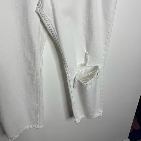 Abercrombie & Fitch Curve Love The Ankle‎ Straight Ultra High Rise White 34/18 - Image 4