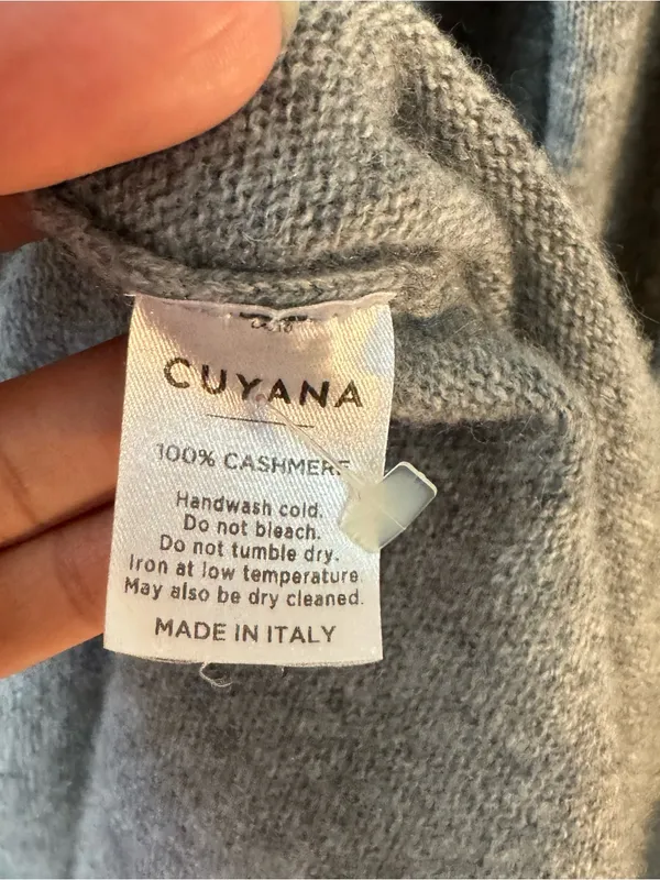Cuyana Single Origin Cashmere Long Cardigan Gray Size M/L - Image 5