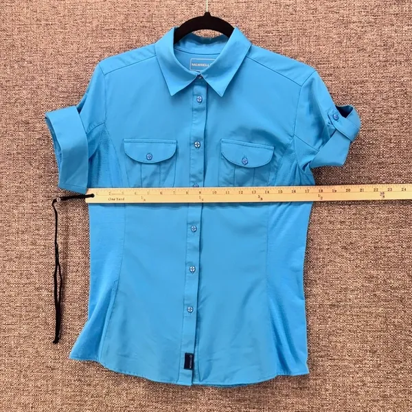Merrell‎ Hiking Shirt Blue Medium - Image 10