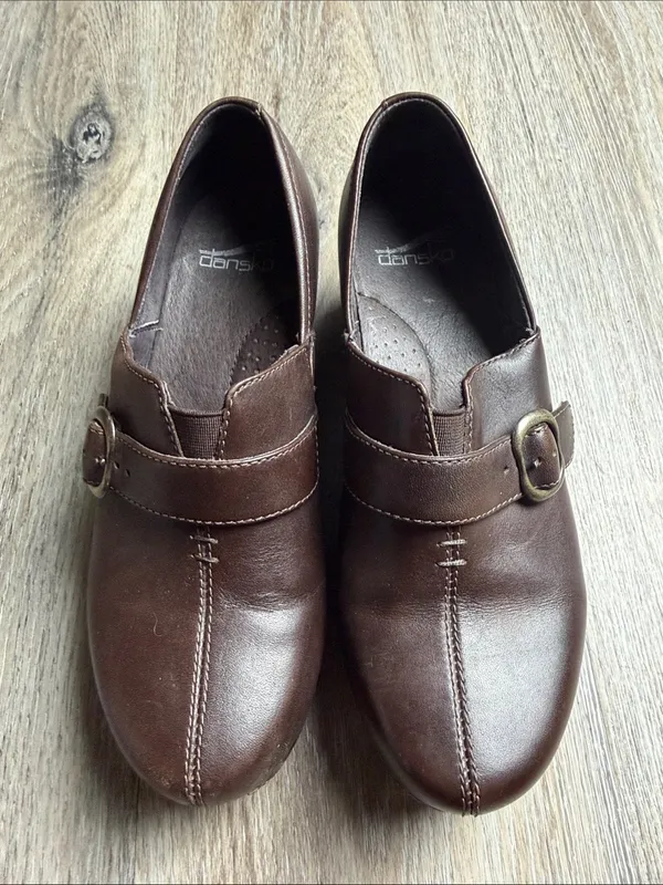 Dansko Leather Mary Jane Clogs Size 37 (US 6.5-7) - Image 8