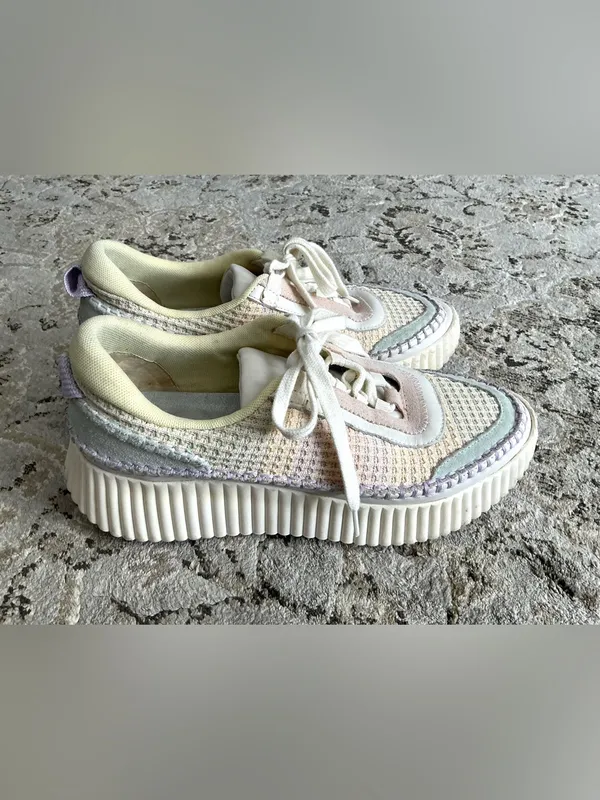 Modern Women's Pastel Knit Platform Sneakers 🌸 - Image 9