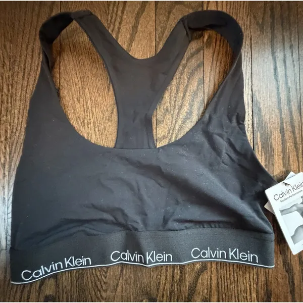 Calvin Klein Unlined Bralette Black Sz S $44 NWT - Image 6