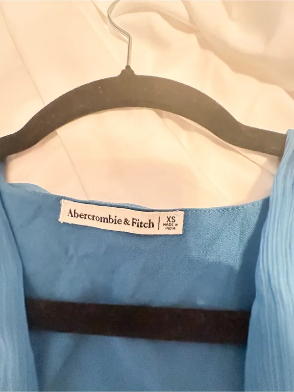 Abercrombie & Fitch Electric Blue Cropped Blouse - Image 2