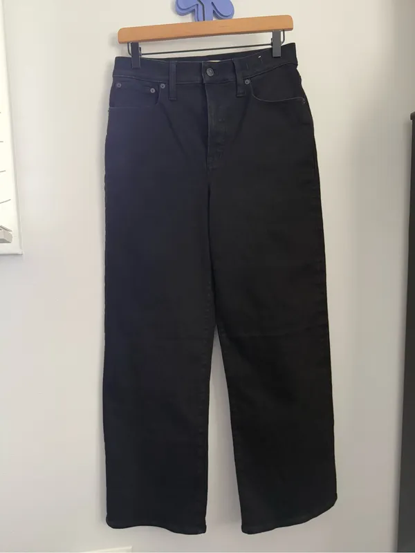Madewell 28” Perfect Vintage Wide Leg Black Relaxed Office Work - Image 2