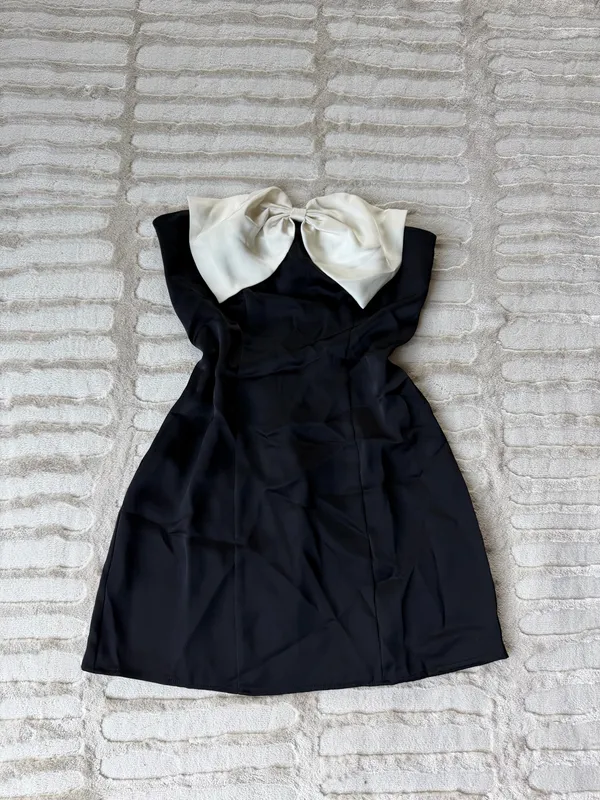Princess Polly Black Bow Dress 4 - Image 2