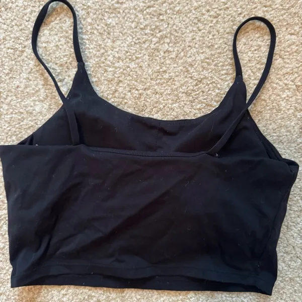 Amazon Black Spaghetti Strap Crop Top - Image 2