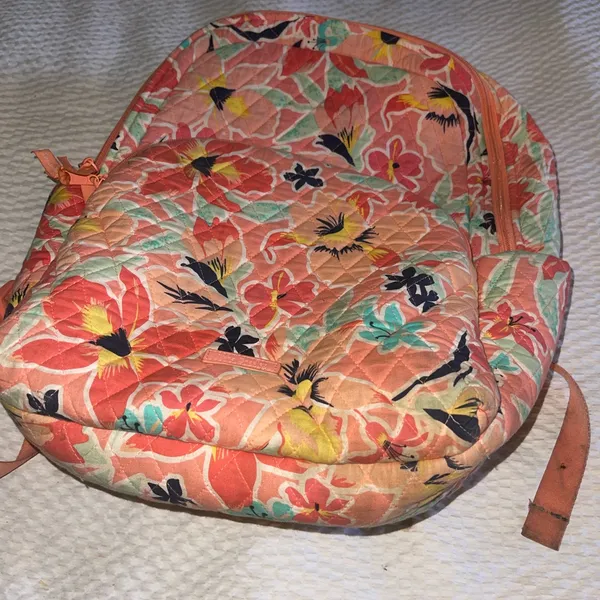 Vera Bradley Floral Cotton Quilted Women's Backpack AS IS - Image 15