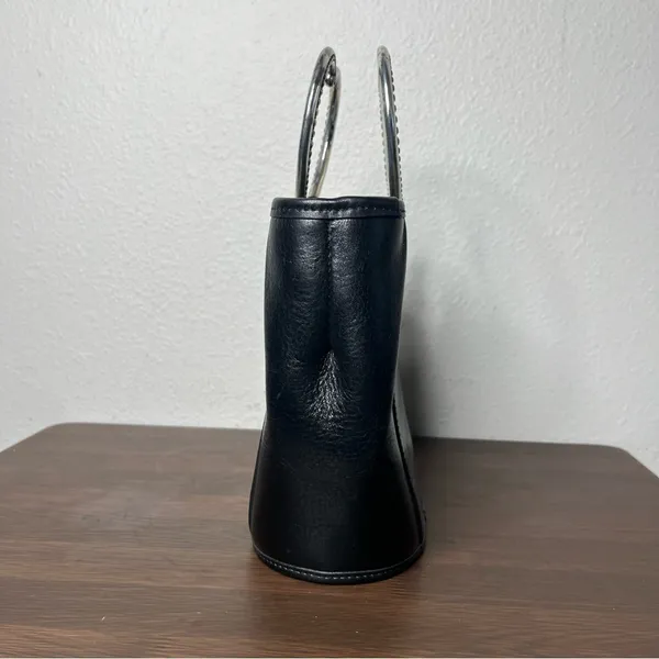 Brighton Corazon Black Croc Embossed Leather Heart Handle Small Bucket Handbag - Image 2