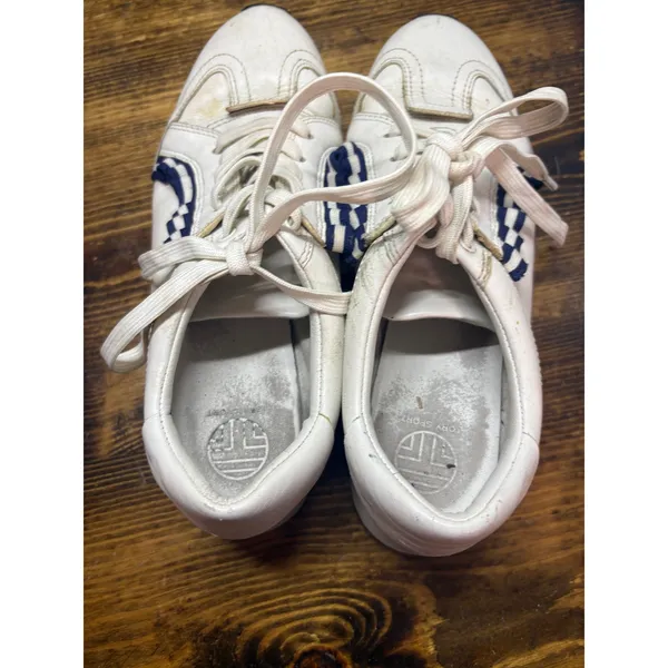 Tory Burch White And Blue‎ Sneakers Size 8 - Image 9