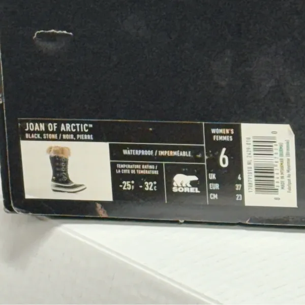 Sorel Joan of Arctic boots Waterproof black fur trim - Image 3