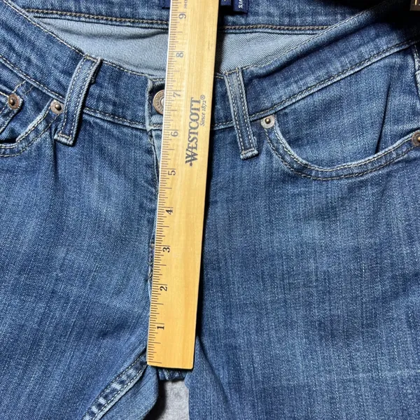 Levis 524 Too Superlow Skinny Jeans Medium Wash Blue Vintage Y2K Size 7M - Image 5