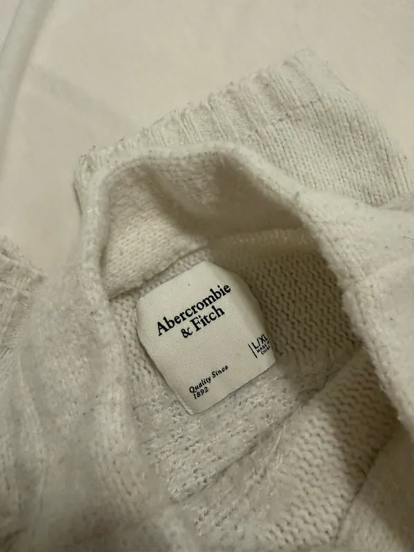 Abercrombie & Fitch Cream Mock Neck Sweater - Image 2