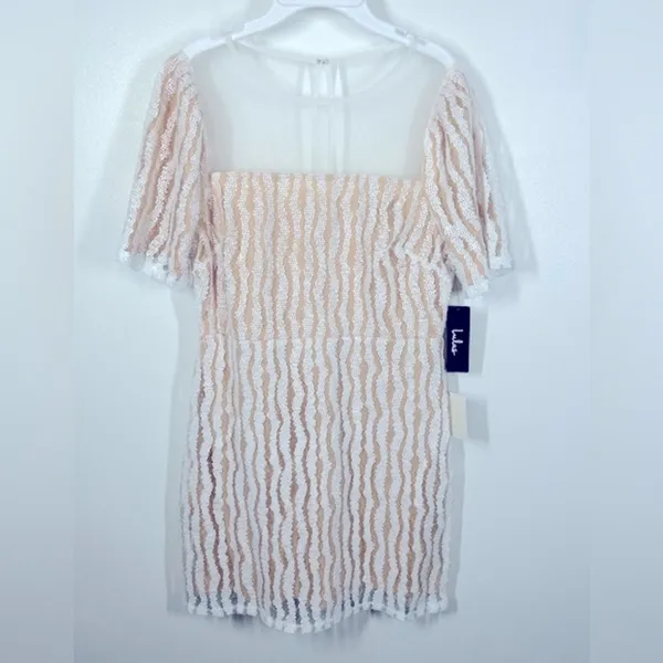 Lulus Smile A Minute White Embroidered Mini Dress NWT Medium - Image 15