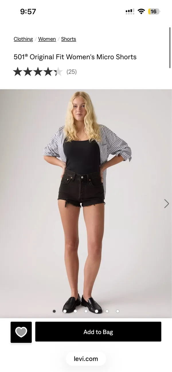 Levi’s 501 jean shorts  - Image 3