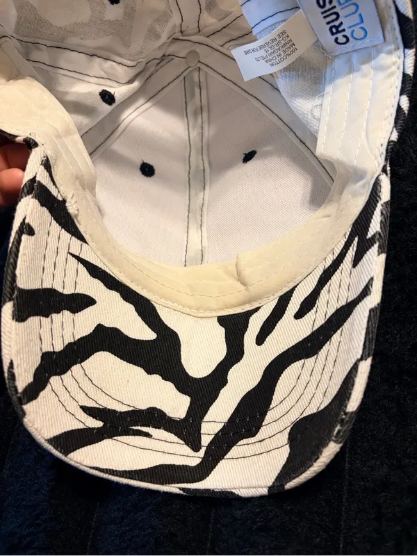 Zebra Print Cotton Baseball Cap - Image 6