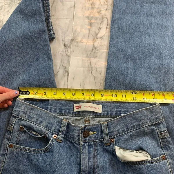Levi’s 550 Relaxed fit 90s Mom Jeans Denim Blue size 28 waist Y2K boho - Image 4