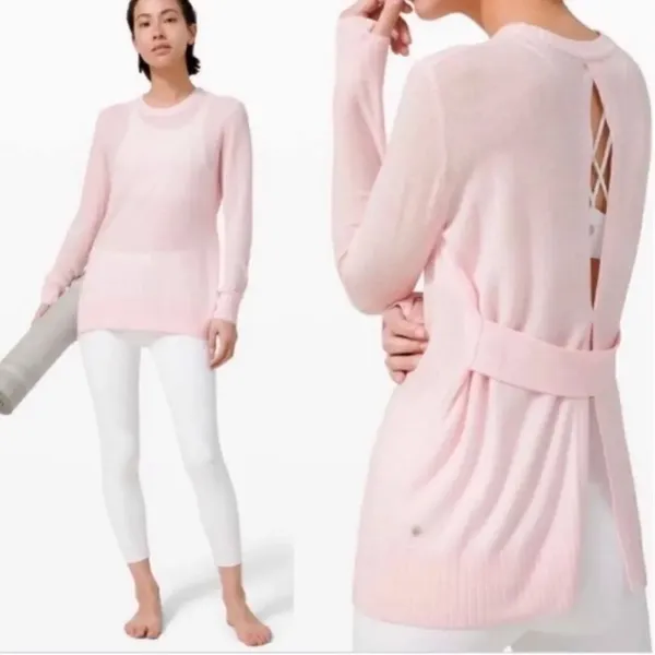 Lululemon Sincerely Yours Cashlu Sweater Pink Glow - Image 2