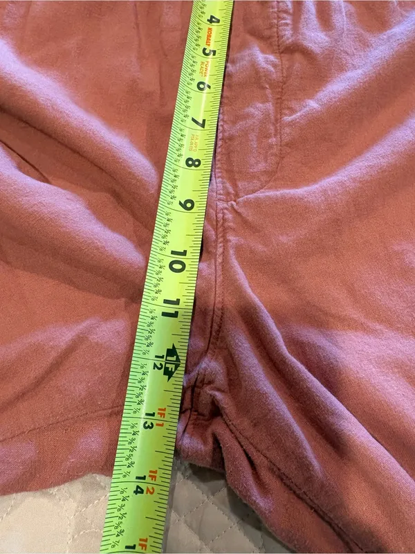 Abercrombie & Fitch Drawstring lined Pants linen blend in Dusty Pink - Image 8