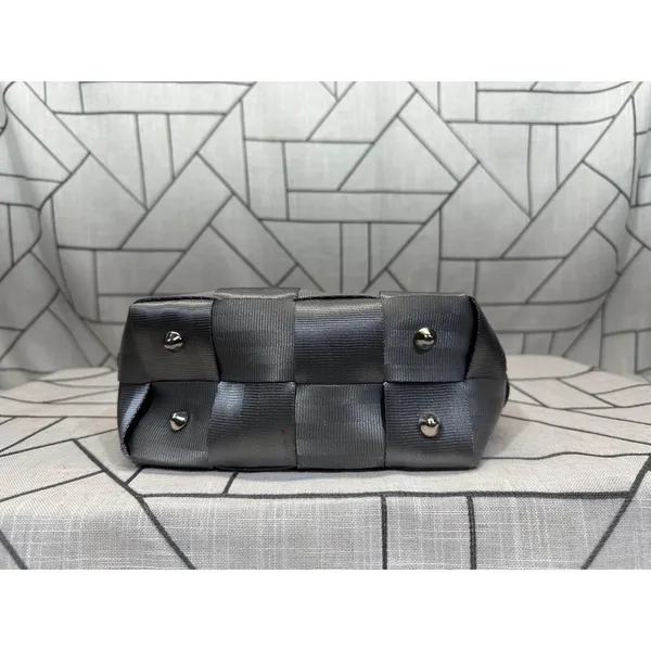 Harvey's Seatbelt Woven Tote Purse Durable Top Handle Gray Womens READ‎ - Image 3