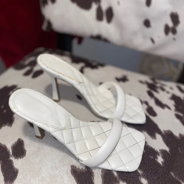 WILD DIVA LOUNGE Quilted Slide High Heel Sandal - Image 2