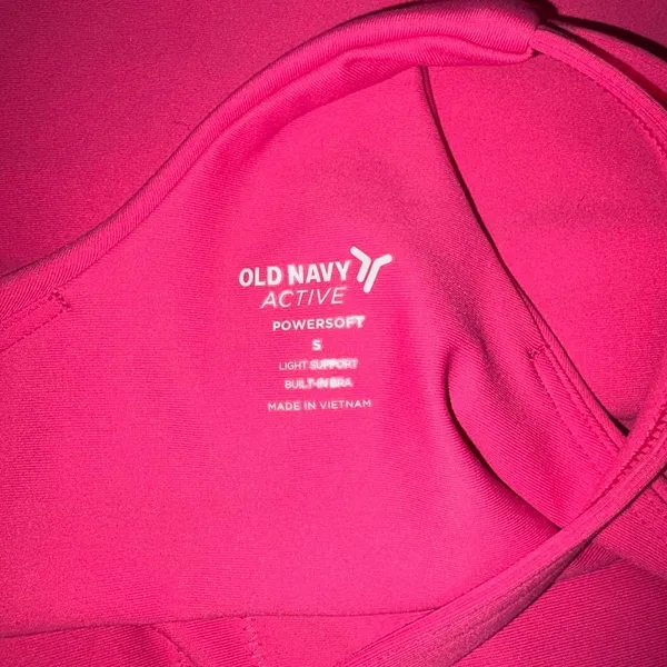 Old Navy Active Powersoft pink halter crop top small - Image 2