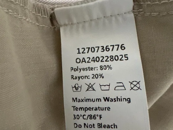 COMMENSE NWT Beige Pleated Wide Leg Trousers Pants Size L - Image 5