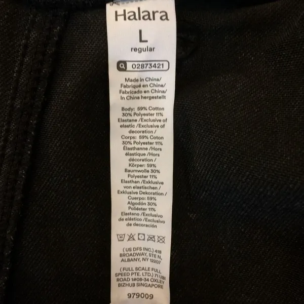 NWT Halara flex denim black large pants jeans - Image 10