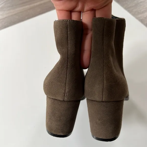 Franco Sarto Womens Casual Leather Ankle Boots Brown Booties Size 6M - Image 7