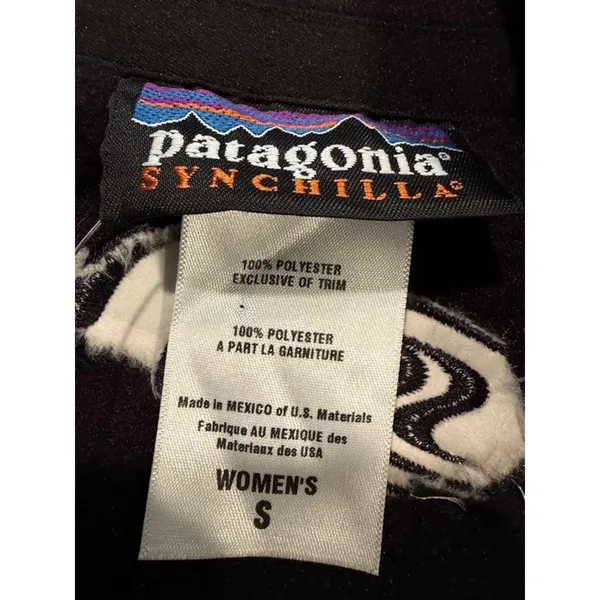 Patagonia Synchilla Fleece Vest Womens S Black Full Zip‎ 11409 Gorpcore NWT - Image 5