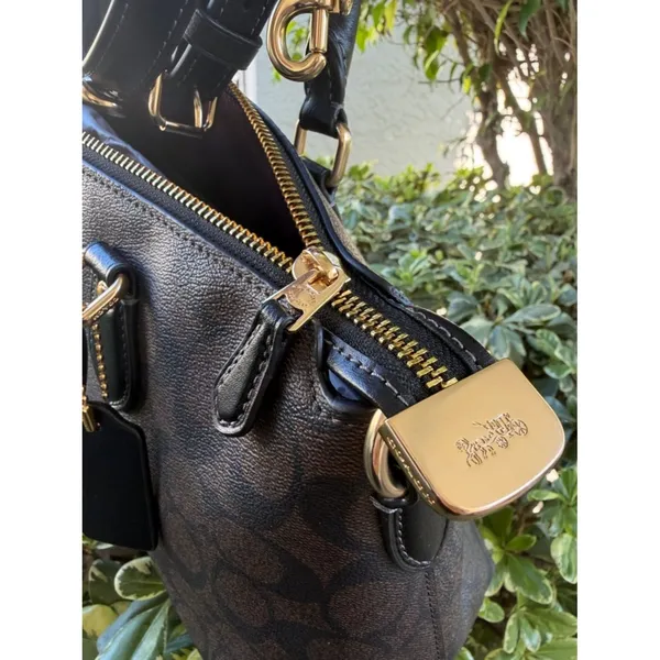 NEW Coach Georgia Satchel In Signature Canvas New IM/BROWN BLACK CR157 IMAA8 - Image 10