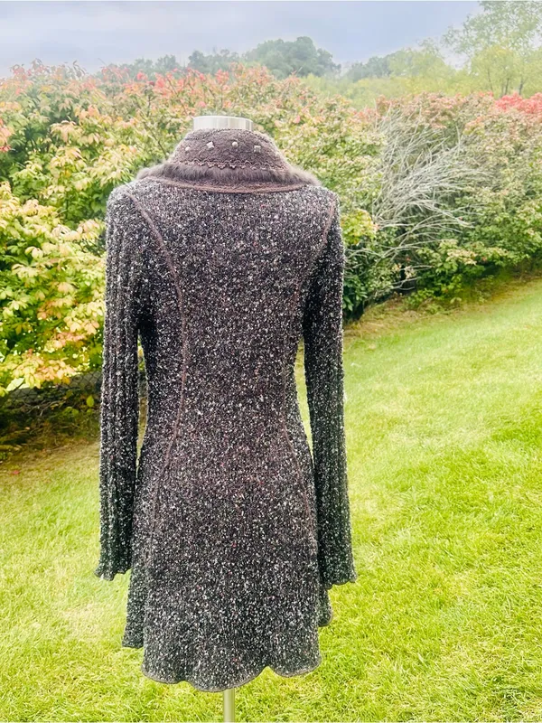 Sioni vintage Y2K-era "Art to Wear" knit sweater coat - Image 9