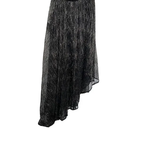 La Maison Talulah Starcrossed Lover Black Gold Metallic High Low Gown L - Image 9