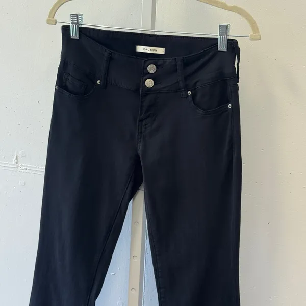 PacSun Low Rise Bootcut Jeans Black Size 25 860BT221090 Grunge Stretch - Image 3