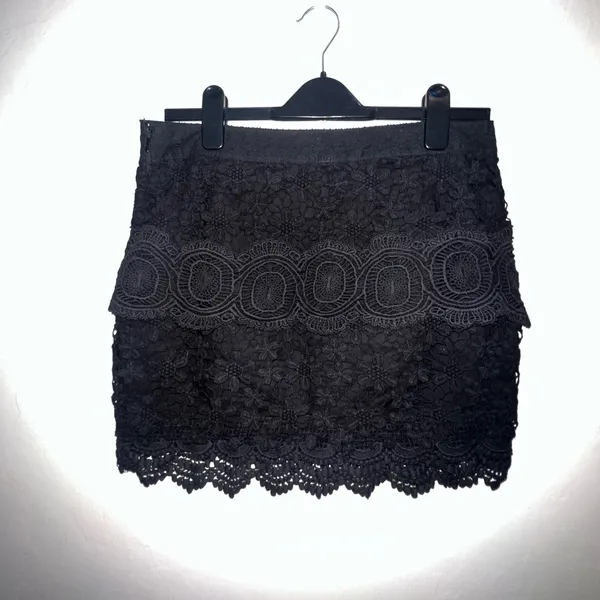 Free People Womens Black Lace Skirt Side‎ Zipper Size 6 - Image 2